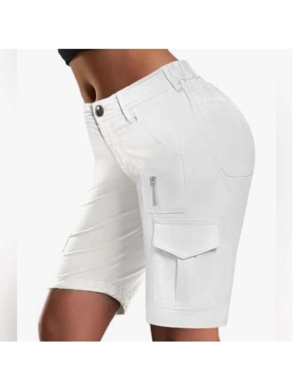 Flamingals Hiking Shorts Women Flap Pocket Design Bermuda Cargo Shorts FG10-10